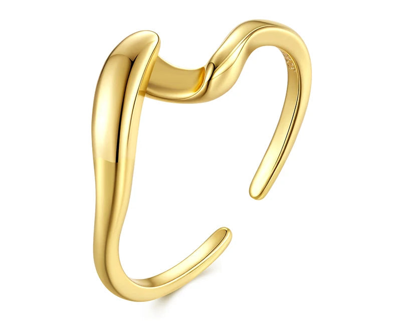 Dualis Flow Gold-plated Ring