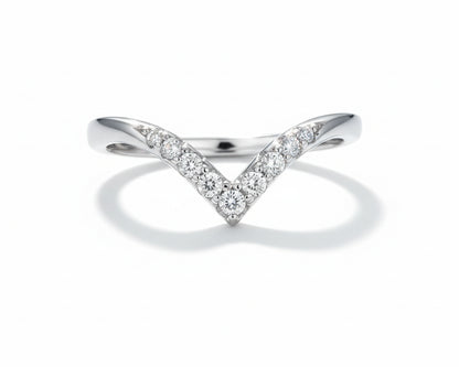 V-Shape Moissanite Ring