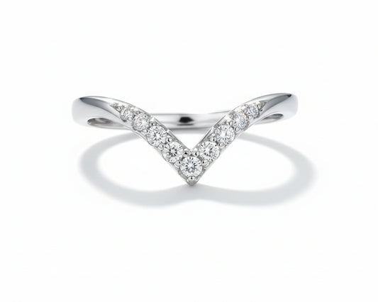 V-Shape Moissanite Ring
