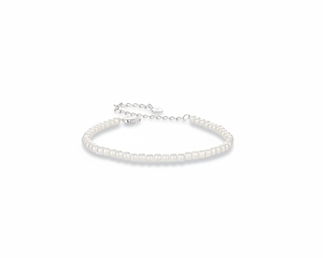Clarae Pearl Silver Bracelet