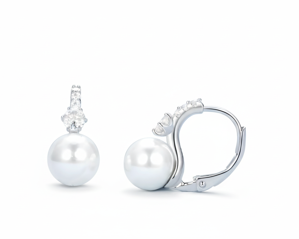 Sublima Pearl Silver Earrings