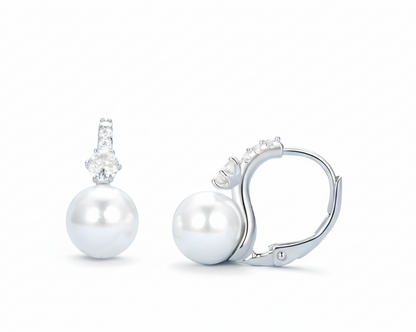 Sublima Pearl Silver Earrings