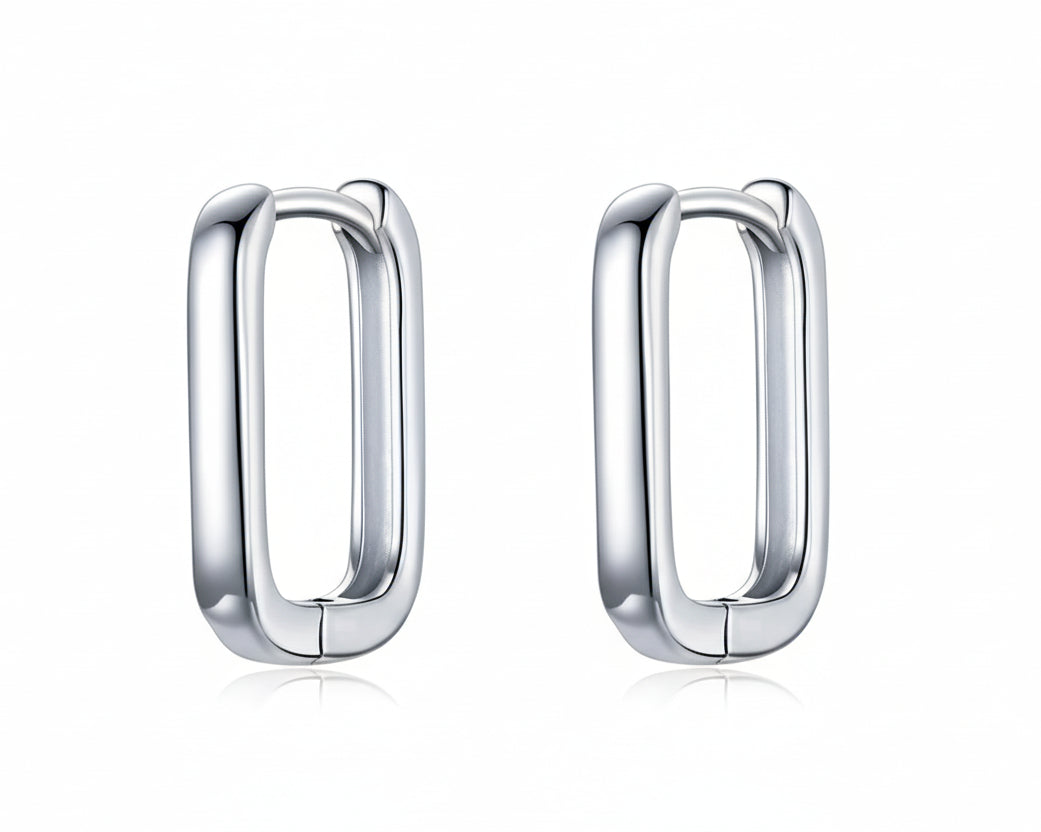 Linea French Square Gold-plated Earrings