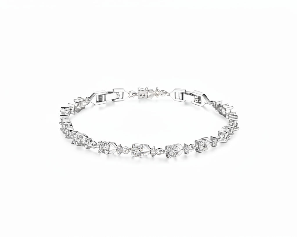 Blooming Rose gold-plated Chain Bracelet