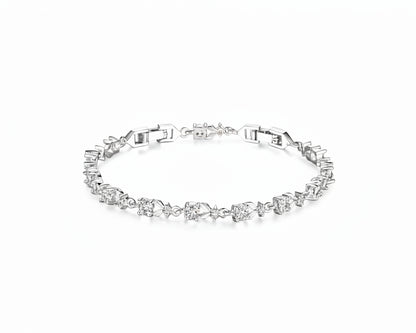 Blooming Rose gold-plated Chain Bracelet