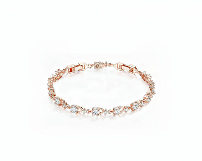Blooming Rose gold-plated Chain Bracelet